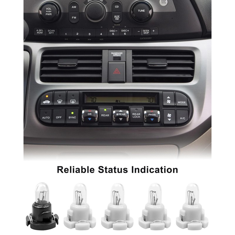 QAGGUM A/C Control Dash Panel Light Bulb Fit for Honda