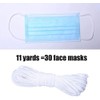 [3mm, 50m]Flat Elastic Band, SlickMart Braided Stretch Strap Cord Roll