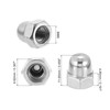 uxcell M6x1.0 Acorn Cap Nuts, 10Pcs 304 Stainless Steel Dome