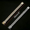 Cat Chain Collar with Diamond Rhinestones, 2PCS Cuban Link Pet