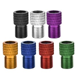 ANKROYU Bicycle Valve Adapter Set High Performance Aluminum Alloy Presta to Schrader Converter Kit for Road Bikes Mountain Bikes 7 Color Options 7 Pieces Pack