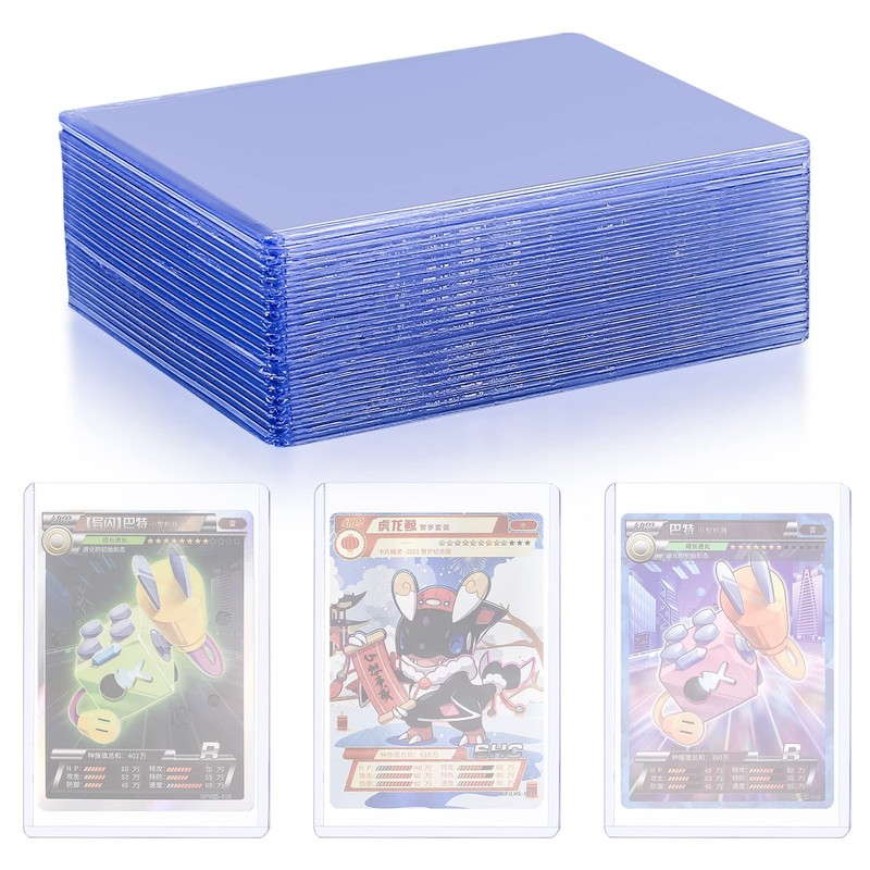 50 Pcs Clear Card Sleeves, Standard Top Loaders, 76x101mm Card