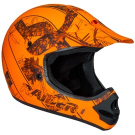 Raider Ambush Mossy Oak Unisex-Adult MX Off-Road Helmet (Blaze Orange Break-Up Infinity Camo, Medium)