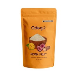 Odegü Monk Fruit 200g, Endulzante Natural Fruto del Monje, Sin Calorías, Sin Eritritol, Mezcla Con Alulosa, 2x Potencia Dulzor (200g)