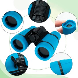 4 Pack Kids Binoculars Educational Learning Binoculars Children Binoculars Folding Real Binoculars for Bird Watching, Gifts for Outdoorsy Kids (Colour mixture1)