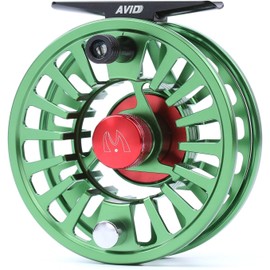 Maxcatch Fly Fishing Reel with CNC-machined Aluminum Body Avid Series Fly Reel - 1/3, 3/4, 5/6, 7/8, 9/10 Weights (Fly Reel Green, 9/10wt)