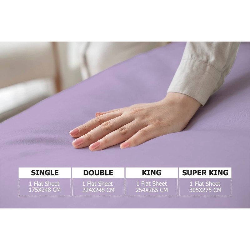 MistyMorning Flat Sheet, Soft & Premium quality Bedding & Linen,