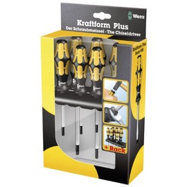 Wera 05024410001 Kraftform Plus 977/6 Torx Screwdriver Set and Rack, 6-Piece