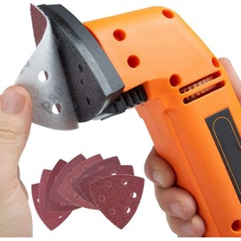 MOLENCO Sandpaper Triangle Sander, Pack of 72 Sanding Sheets Velcro Sanding Triangles 93 x 93 x 93 mm Delta Sanders Sanding Sheets 40 60 80 120 180 240 Grit for Multi Sanders - 6 Holes