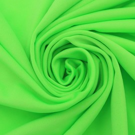 Texco Inc Solid 4-Way Stretch Venezia Polyester Spandex, DIY Projects, Apparel Fabric, Green Neon 1 Yard