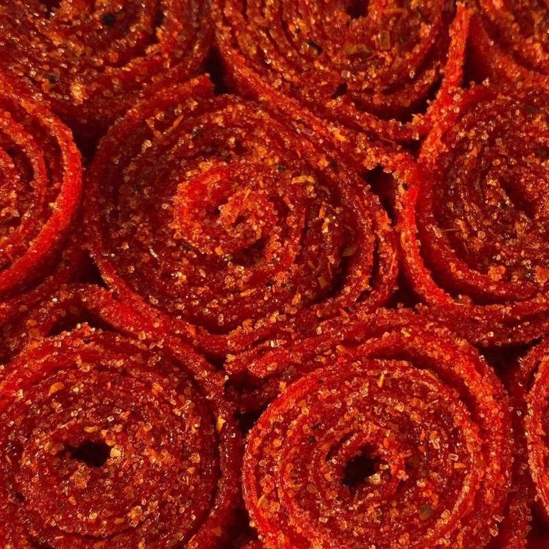 Strawberry Belts Enchilados w/chamoy