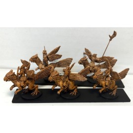 Battle Valor Games 15mm Fantasy Hawkmen Cavalry with Bows on Eagletors (8 figures)