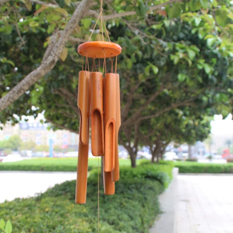 Bamboo Wind Chime Outdoor Large Indoor Outdoor Wooden Wind Chime