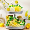 12 Pcs 5 Inch Lemon Tiered Tray Decor Summer Lemon