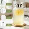 1 Gallon Circular Glass Pitcher with Lid, Round Teapot with