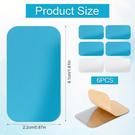 6pcs Under Cabinet Lights Magnetic Sticky, Metal Replacement Magnetic Strips Stickers with Adhesive Backing Magnet Lights Strip Plate for Magnetic LED Lights & Under Counter Lights (Rectangle)