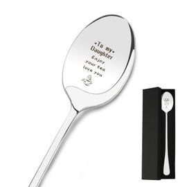 Easter Gifts for Daughter Gifts from Mum Dad Special Daughter Gift Stainless Steel Spoon Daughter Birthday Gifts Mother to Daughter Gift Funny Gift for Teenage Daughter to My Daughter On Mothers Day