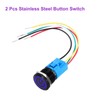 DMiotech 2 Pack 7/8 Inch Aluminium Alloy Momentary Push Button