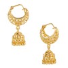 BodhaTraditional Indian Gold Medium Size Chandbali Jhumki Earring with Pearls