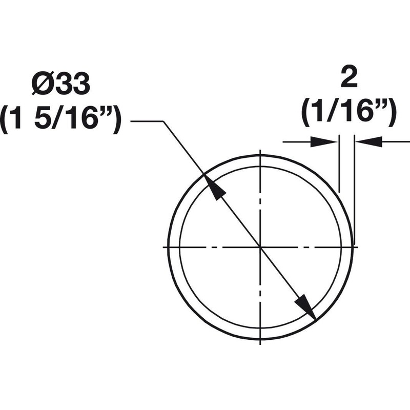Premium 1 5/16 Inch Diameter Round Wardrobe Tube Closet Rod