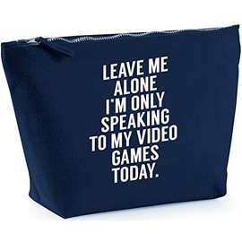 Hippowarehouse Leave me alone I'm only speaking talking my video games today printed make up cosmetic wash bag 18x19x9cm