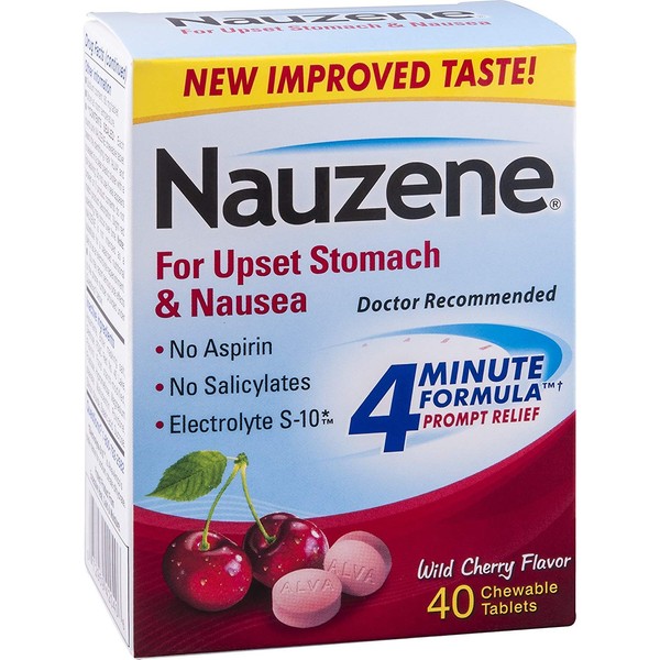Nauzene for Nausea Relief Chewable Tablets, 40 Count