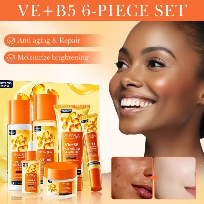 Bioaqua Skincare Set 6 Piezas Cuidado Facial Vitamina E Y