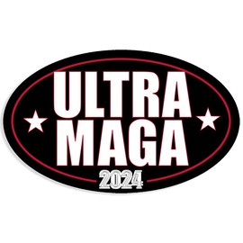 Black Oval Ultra MAGA Sticker (Trump Vinyl for Cars, Trucks, Laptops, and Coolers (3 x 5 inch)