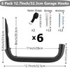 Heavdace 6 Pack Garage Storage Hooks Heavy Duty, 12.7Inch Wall