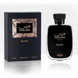 Hawas Black for Men Eau de Parfum Spray 3.33 oz - Rich with woody, citrus, and mossy