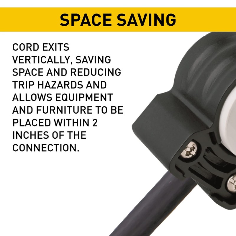 Legrand - Pass & Seymour PS5366SSANCCV4 Straight Blade Angled Plug