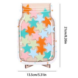 Star Reward Jar Set,Magnetic Reward Jar for Classroom Reward System,Behavior Management Classroom Tools,Fun Star Jar Chart to Encourage Positive Behavior,Magnetic Reward Jar for Classroom Board