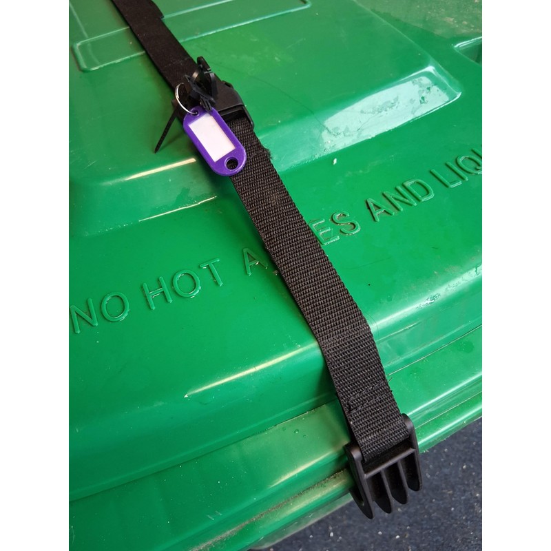 Oasis LocStrap x 2. Fully Lockable Strap for Wheelie bin