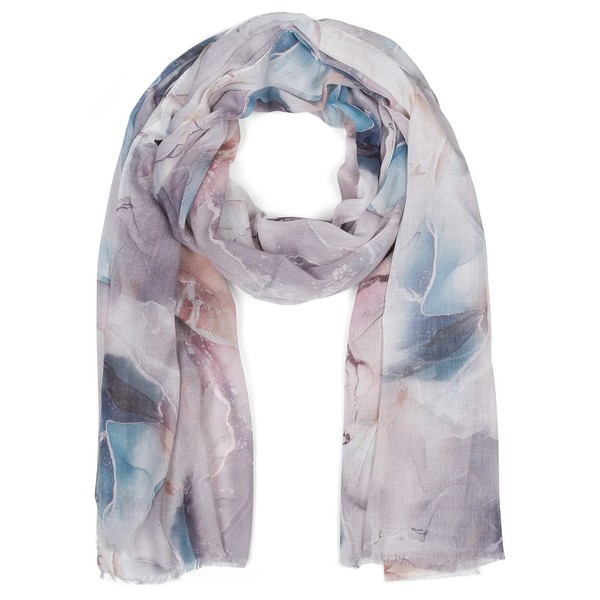 styleBREAKER 01016219 Women's Scarf with Elegant Marble Pattern and Short