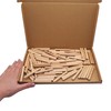 (Pack of 100) Wooden Dowels 8x70mm Solid Birch Wood Groove