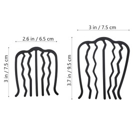 Baluue 2pcs u Shape Metal Hair Forks Side Combs for Women Elegant Hairpins for Updo Styling for Weddings Parties Daily Wear Versatile Hair Accessories for All Occasions