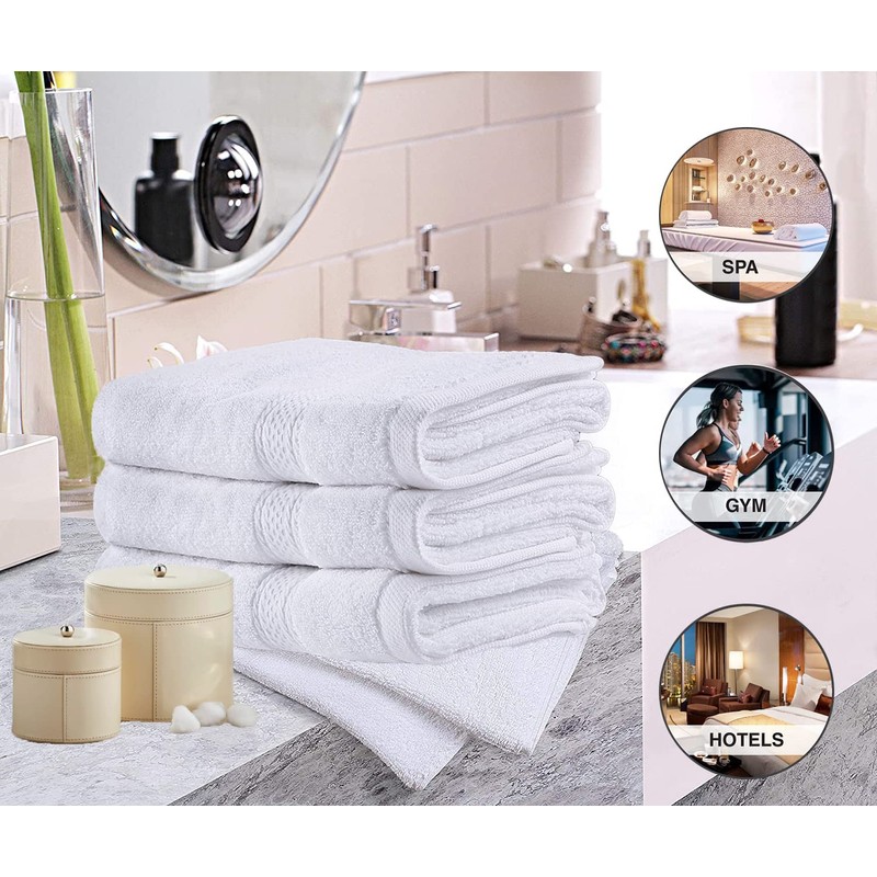 DARWEN STAR Hand Towels - Pack of 4 100% Egyptian