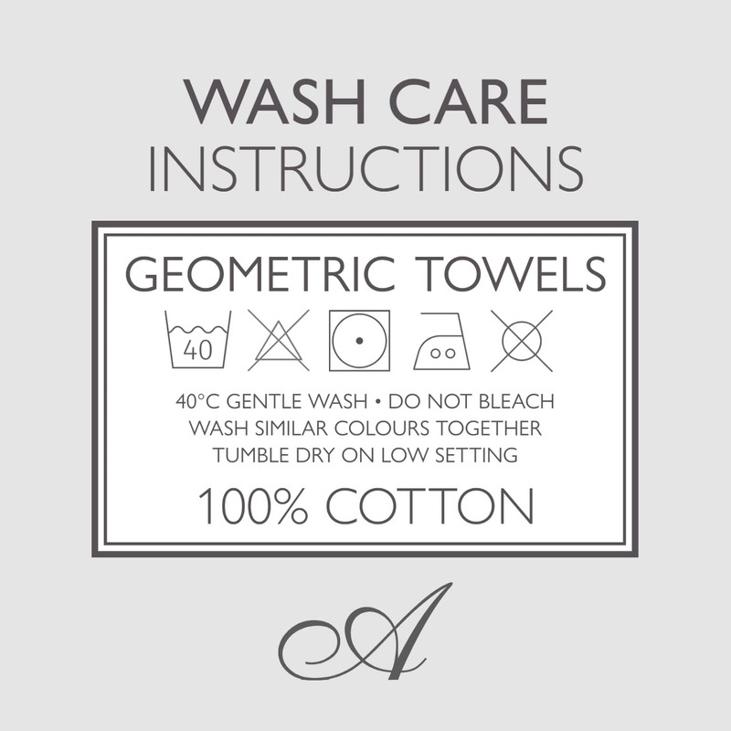 Allure Geometric Design Bath Towel, Pack of 2, 70 x