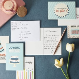 36 Birthday Cards & Envelopes 18 Illustrated Designs Happy Birthday 10cm x 15cm