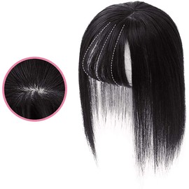 Silk Base Human Hair Topper, Hair Toppers Silk Base Crown Topper Human Hair Clips Toppers Top Hairpieces for Women Thinning Hair Cover