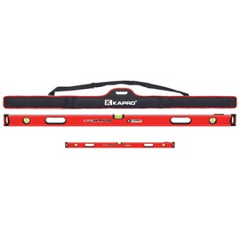 Kapro - 985 Jamb Set - 78” & 32” Levels - Non-Magnetic - With Carrying Bag - Features Hand Calibrated Acrylic Vials, Dual-View Plumb Site & Shock Absorbing End Caps - VPA Tested