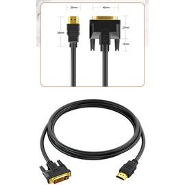 1.4M HDMI to DVI High-Definition Cable, TV Monitor, Projector Conversion Cable, 4K Bidirectional Interconversion, DVI to HDMI Cable