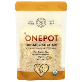 Pure Indian Foods OnePot, Organic Kitchari, White Basmati Rice, Split Yellow Mung Dal, & Spices,