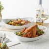 YHOSSEUN Large Serving Bowl with Handles, 1.5 Quarts Oval Serving