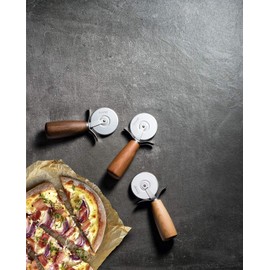 triangle Soul 84 075 07 04_K Pizza Cutter Cherry Wood Diameter 7 cm Made in Solingen / Germany Professional Quality Pizza Wheel Pizza Roller Professional Wood