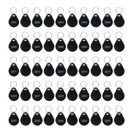 RFID Key Fobs Writable, HID 125KHZ 26 Bit Keyfobs Proximity Fob RFID Key Fob Id Card Token Tags Prox Key ISO-Prox 1346 1386 1326 H10301 Access Control Systems KeyTags (Black,100)
