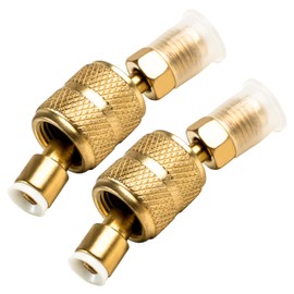 Canamax R410A Adapter 5/16 inches SAE Female to 1/4 inches SAE Male Flare - for Air Conditioners HVAC - Pack of 2 Straight Adapter + 2 Angled Adapter
