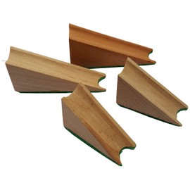 Acclaim Umpire Solid Hardwood Twin Pack 2 x 2 Piece Hardwood Wedges Set 8cm & 5 cm with Machined Concave Surface
