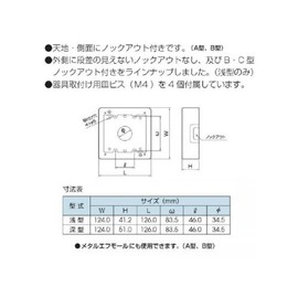Masaru Industrial metaruehumo-ru/Metal Braid Accessories 2 Pcs for Switch Boxes Shallow Type White Shallow Type abn3122 [order product]