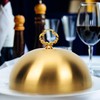 TOPBATHY Stainless Steel Cover with Handle, Steak Cover for Restaurant
